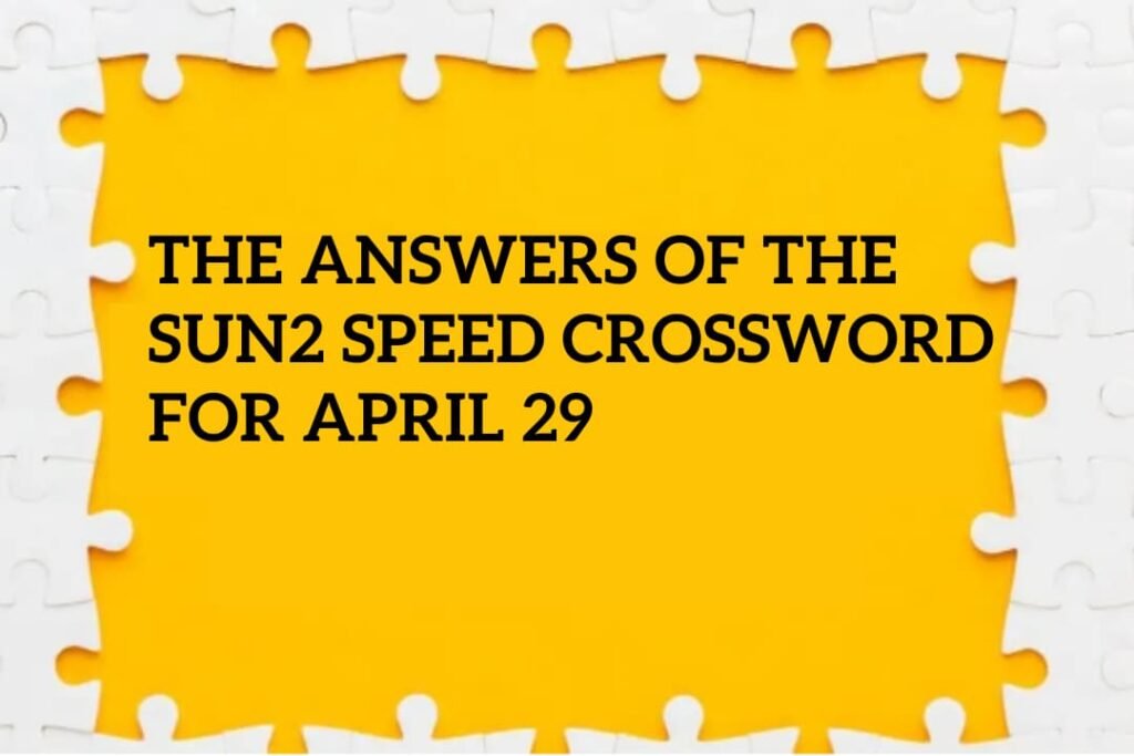 Sun2 Speed Crossword